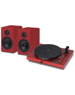Виниловый проигрыватель с акустикой SET JUKEBOX E1 SPEAKER BOX 5 RED RED Pro-ject