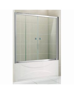 Шторка для ванны Pratico VF2 170 140 C Cr прозрачное стекло профиль хром Cezares
