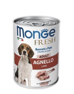 Dog Fresh Chunks in Loaf Корм влаж мясной рулет ягненок д собак конс 400г Monge
