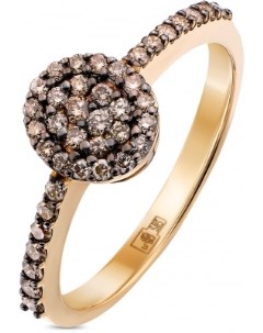 Кольцо с 40 бриллиантами из жёлтого золота Sargon jewelry