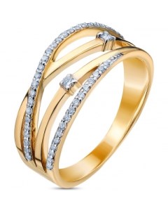 Кольцо с 46 бриллиантами из жёлтого золота Sargon jewelry