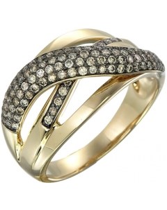 Кольцо с 96 бриллиантами из жёлтого золота Sargon jewelry