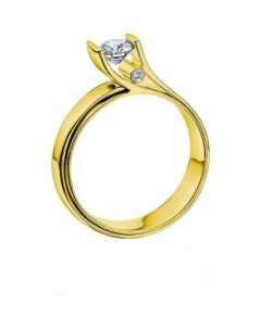 Кольцо с 3 бриллиантами из жёлтого золота Мастер бриллиант