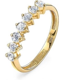 Кольцо с 7 бриллиантами из жёлтого золота Kabarovsky