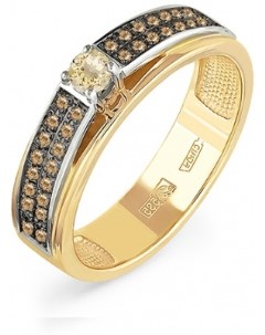 Кольцо с 37 бриллиантами из жёлтого золота Kabarovsky