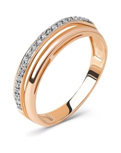 Кольцо с 22 бриллиантами из красного золота Мастер бриллиант