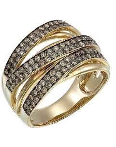 Кольцо с 119 бриллиантами из жёлтого золота Sargon jewelry