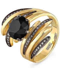 Кольцо с 43 бриллиантами из жёлтого золота Kabarovsky