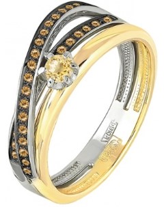 Кольцо с 35 бриллиантами из жёлтого золота Kabarovsky