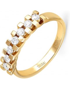 Кольцо с 7 бриллиантами из жёлтого золота Kabarovsky