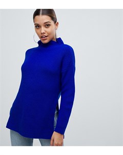 Ярко синий свитер с разрезами по бокам Prettylittlething