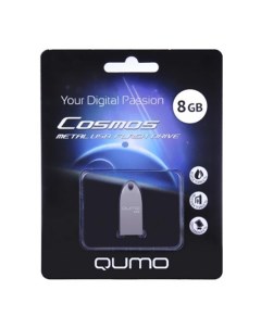 Флешка Qumo Cosmos USB 2 0 QM8GUD COS 8Gb Серебристая