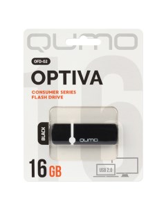 Флешка Qumo Optiva 02 QM16GUD OP2 BLACK 16Gb Черная