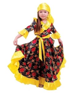 Карнавальный костюм Цыганка косынка блузка юбка пояс цвет жёлтый обхват груди 60 см рост 116 см Страна карнавалия