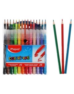 Набор для рисования Color peps 12 фломастеров 15 цветных карандашей в футляре Maped