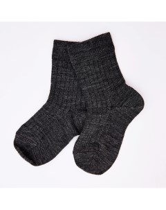 Носки детские Серый рубчик Merino Wool & cotton