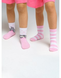 Носки с принтом Disney для девочки 2 пары в комплекте Playtoday kids