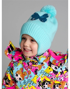 Шапка вязаная с помпоном для девочки Playtoday kids