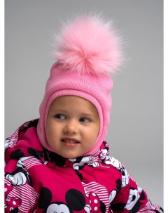 Шапка шлем с помпоном для девочки Playtoday newborn-baby