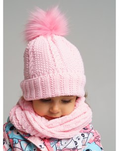 Комплект детский вязаный для девочки шапка снуд Playtoday newborn-baby