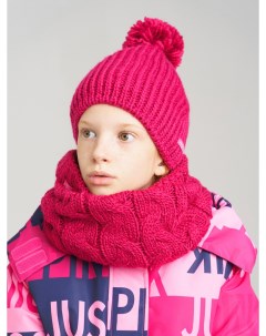 Комплект вязаный для девочки шапка снуд Playtoday tween