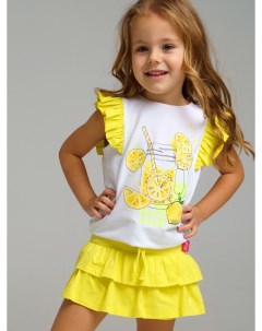 Комплект для девочки футболка юбка шорты Playtoday kids