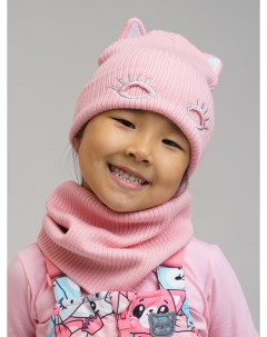 Комплект вязаный для девочки шапка снуд Playtoday kids