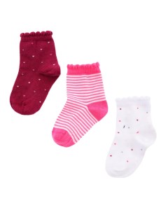 Носки детские трикотажные для девочек 3 пары Playtoday newborn