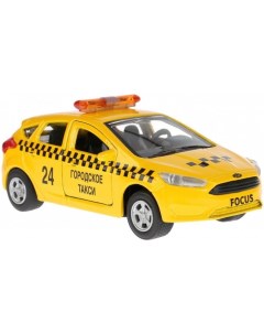 Машина металлическая хэтчбэк Ford Focus Такси 12 см Технопарк