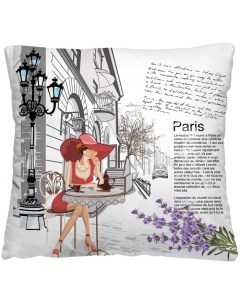 Подушка думка Кафе в Париже 40х40 см Волшебная ночь