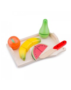 Деревянная игрушка Игровой набор продуктов поднос с фруктами New cassic toys