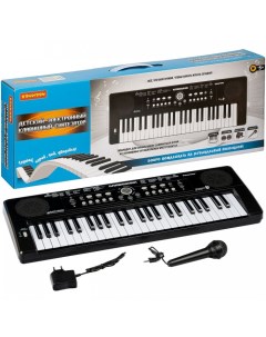 Музыкальный инструмент Синтезатор Клавишник с микрофоном и блоком питания 49 клавиш Bondibon