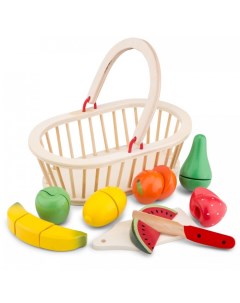 Деревянная игрушка Игровой набор Корзина с фруктами New cassic toys