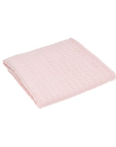 Розовый плед из кашемира фигурной вязки 90x90 см детский Oscar et valentine