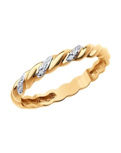 Кольцо обручальное из золота с бриллиантами Sokolov