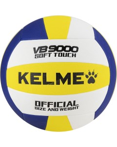 Мяч волейбольный 9806140 141 р 5 18 пан синт кожа ПУ клееный бело желто синий Kelme