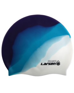 Шапочка плавательная MC34 белый синий Larsen
