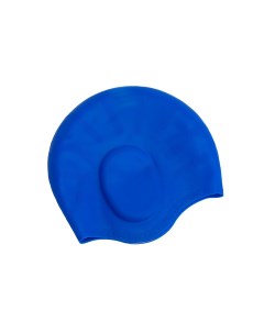 Шапочка для плавания силиконовая с выемками для ушей SF 0301 синий Bradex