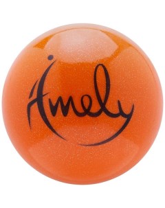 Мяч для художественной гимнастики d15 см AGB 303 оранжевый с насыщенными блестками Amely