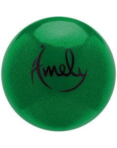 Мяч для художественной гимнастики d15 см AGB 303 зеленый с насыщенными блестками Amely