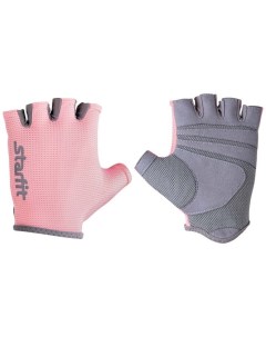 Перчатки для фитнеса SU 127 розовый серый Starfit