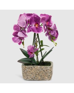 Цветок искусственный в горшке орхидея пурпурная 36 см Fuzhou light