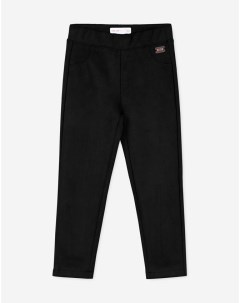 Черные брюки Legging из экозамши с лейблом для девочки Gloria jeans