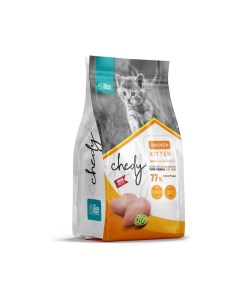 Kitten полнорационный сухой корм для котят кормящих и беременных кошек с курицей 1 5 кг Chedy