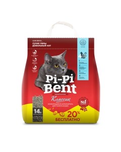 Pi Pi Bent Комкующийся наполнитель для кошачьего туалета 6 кг Pi-pi bent