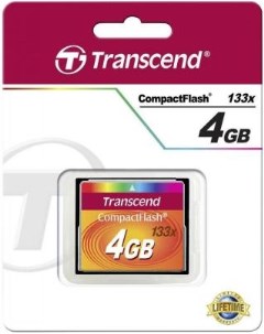 Карта памяти Compact Flash 4Gb 133x Type I TS4GCF133 Transcend