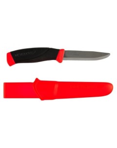Нож Companion F 11828 стальной лезв 99мм серрейт заточка черный красный Morakniv