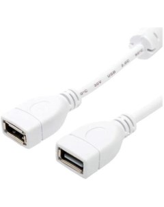 Кабель USB 1 8 m Af Af белый Atcom