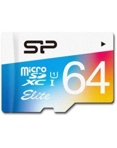 Флеш карта microSD 64GB Elite microSDHC Class 10 UHS I SD адаптер Colorful Silicon power