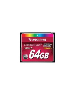 Карта памяти Compact Flash Card 64GB 800x Type I TS64GCF800 Transcend